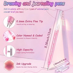Gel Pens For Coloring 99 Colors 0.6mm Fine Point For Adult Coloring Books