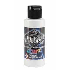 Createx Wicked Colors W001 White 2oz. water-based universal airbrush paint