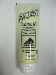 Professional Artist Acrilic Naples Yellow Light #2–250ml Ferrario Made in Italy