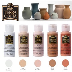 Terra Cotta Acrylic Paint Set of 5, Essentials 2 fl oz Assorted Matte Finish …