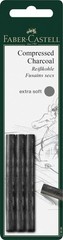 3 PCS Compressed PITT Charcoal Sticks Black Extra Soft Drawing Sketch