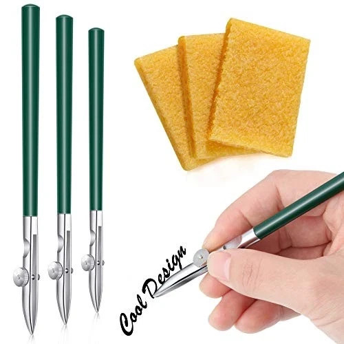 6 Pieces Art Ruling Pen 3 Sizes Masking Fluid Pen and 50 X 35 X 5 Mm Glue Residu
