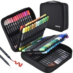 Double-Ended Art Marker Empty Carrying Case Organizer 80 Slots