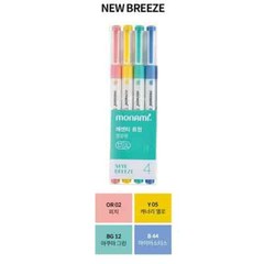 Monami Essenti Twin Pastel Highlighters 10 Colors + 4 Colors | Korean Stationery