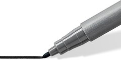 Staedtler Pigment Arts Intense Black Pack of 4 Pens with different tips 37 BK4-1