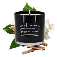 Lulu Candles | Jasmine, Oud & Sandalwood | Luxury Scented Soy 9 Oz., Black