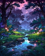Paint by Numbers for Adults Beginner, Forest Rivulet Adult Paint by Number Kits