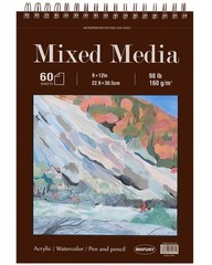 Mixed Media Sketchbook 9″ x 12″ – Multimedia x (Pack of 1), Burgundy