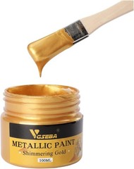 Acrylic Paint Metallic Gold, Non Toxic, Non Fading, 100Ml Gold Leaf Paint for Ar