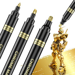 3Pcs Gold Liquid Mirror Chrome Markers, Permanent Reflective Metallic Gold Pa…