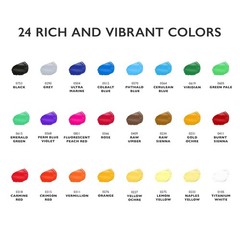 Acrylic Paint Set Canvas Art Paints 24 Colors Perfect Paint Finish 0.41oz,12 …
