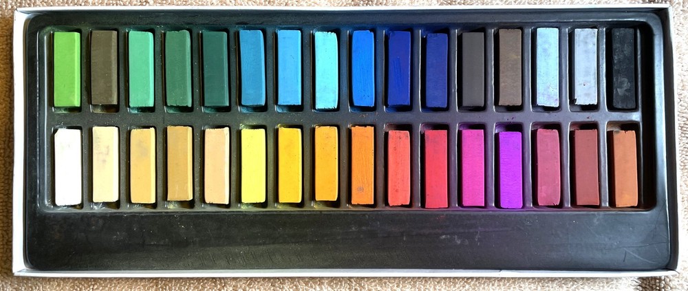 The Stencil Collection Non-Smear Pastels 32 Colors Photo Tinting, Scrapbooking