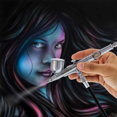 Professional Multi-Purpose Dual-Action Airbrush Kit W/ Nozzle Set Detailing New