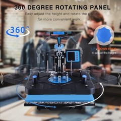 Heat Press Machine 12 x 15 I5 in 1 Digital Sublimation Blue 1515 HORGELU