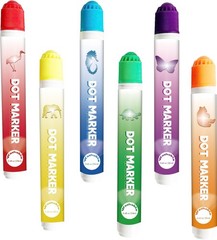 Blimark Bingo Daubers Washable Dot Markers 6 Vibrant Colors Non-Acid-120ml No…