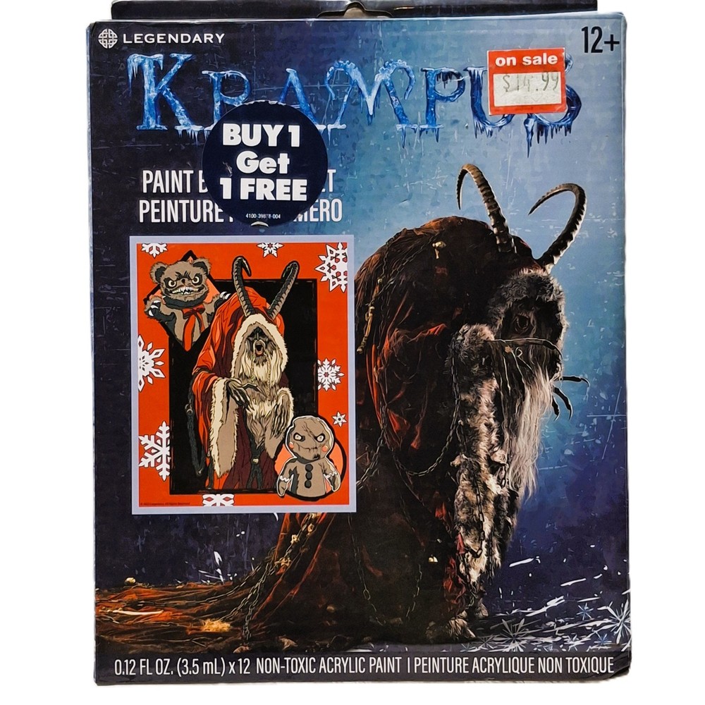 Legendary Krampus Paint by Numbers Kit 12 Acrylic Paints 2022 Get Your Geek On