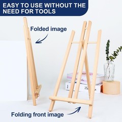 ESRICH 2pk 17″ Tripod Tabletop Easels for Kids, Students, Canvas Art & Painting