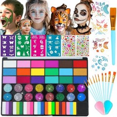Face Painting Kit for Kids, 42 Colors Professional Face Paint Makeup Kit Non-…