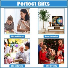 GDYEEH DIY 5D Sun and Moon Diamond Art Kits, Colourful 12X12 Inches, USGD274