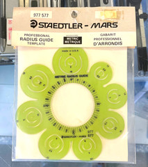 Staedtler Mars Radius Guide Template 977 575 METRIC Berol Pickett Timely