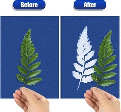 LIGHOON 20 PCS Cyanotype Sun Print Kit, A5 5.6 x 6.8 inches, White-20 paper