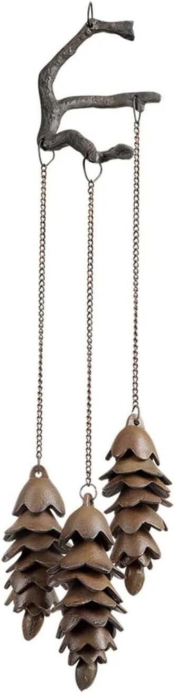 SPI Home Triple Pinecone Wind Chime, 26″