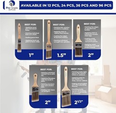 5pc Paint Brush Set for Interior & Exterior: Perfect for Professionals and DIY