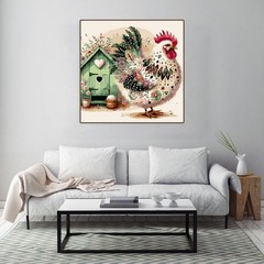 Chicken Paint By Numbers Kit For Adults DIY Wall Art Decoration Gift Kit