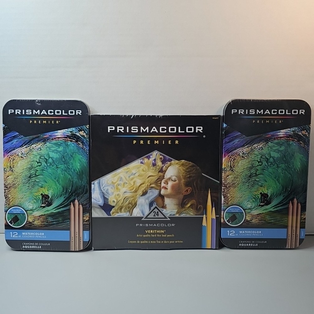 Prismacolor Premier Verithin 24 Colored Pencils & 24 Watercolor Pencils