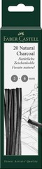 20 PCS Pitt 36mm Natural Charcoal Stick Artist Drawing Supply Tool Set