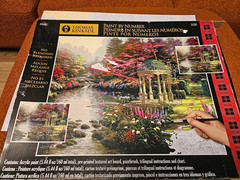 Thomas Kinkade PBN Paint by Number Garden of Prayer 16″ x 20″ No Paint