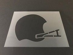 Football #6 Stencil 10mm or 7mm Thick, Crafts, NFL, Sports, Goal Post, Helmet