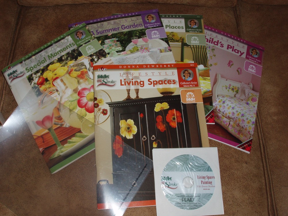 Dewberry One Stroke Lifestyle 5 book collection, DVD, 2 practice sheets New