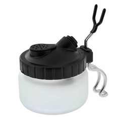 Airbrush 3 in 1 Cleaning Pot with Holder; Cleans Out Art Paint, Holds Airbrush