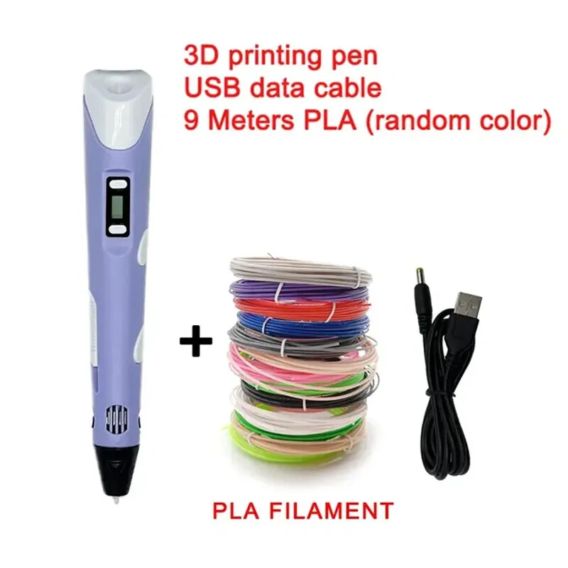 USB 3D Printing Pen Drawing 9M PLA Children’s 3D Graffiti Drawing Pen Toy Smart