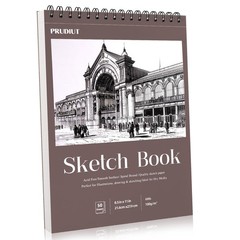 Sketch Book 8.5×11 inch, Spiral Bound 8.5 x 11inch(1 Pack), Reddish brown