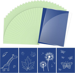 Cyanotype Kit with 30 Sheets Sun Print Paper & Acrylic Panel, Solar Printing Art