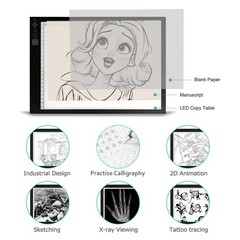 Upgraded A4 Led Light Tracing Drawing Board Ultrathin Dimming Usb Power Art Craf