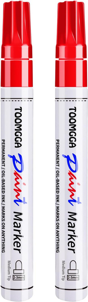 Paint Pens Paint Markers Red – Permanent Markers Oil Based for Metal Wood,Pens f