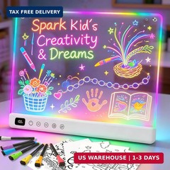 Led Drawing Board with 13 Light Effects, 16″ Rechargeable Glow Doodle LED Note B