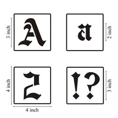 3 Inch Alphabet Letter Stencils for Painting – 70 Pack Old 3 Inch, White