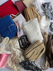 JOB LOT #132: VINTAGE, ribbon, lace, bows, zips & more