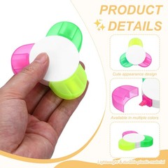 Highlighter Pen,Tricolor Flower, Rose Red/Yellow/Green