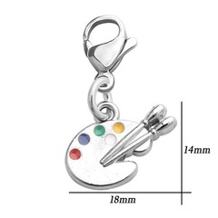 Art Lover Gift Artist Palette Clipon Charm Paint Palette Zipper Pull Gift For Ar