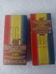 VINTAGE Prismacolor TURQUOISE CHEMI-SEALED PENCIL CASE ( CASE ONLY)