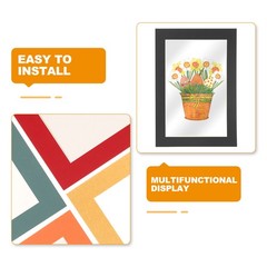12pcs 8 x 11 Black with Texture Paper Picture Frame with Clear Film