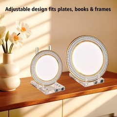 Acrylic Plate Stand for Display, Adjustable Clear Acrylic Plate Holder Pictur…