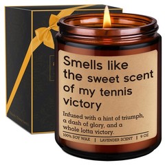 GSPY Scented Candle – Tennis Gifts for 2.7 inches (W) x 3.5 (H), Brown