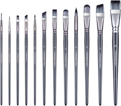 Artist Paint Brush Set of 12 for Watercolor Acrylic Gouache Oil and Tempera Pain