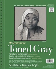 Strathmore 400 Series 9-inch x 12-inch Toned Paper Sketch Pad, Assorted Sizes